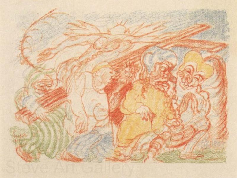 James Ensor The Ascent to Calvary Germany oil painting art